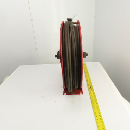 Reelcraft TW84100 OLPT 1/4" x 65' Spring Retractable Twin Line Welding Hose Reel