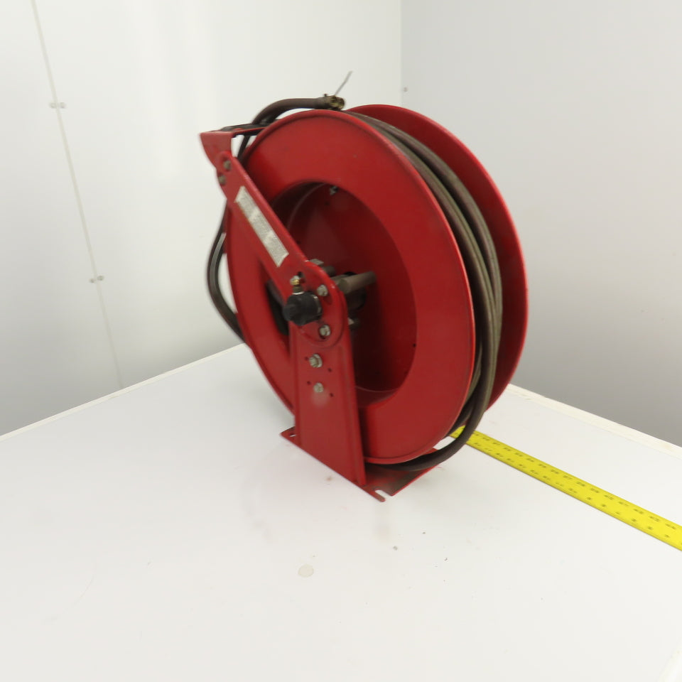 Reelcraft TW84100 OLPT 1/4" x 65' Spring Retractable Twin Line Welding Hose Reel