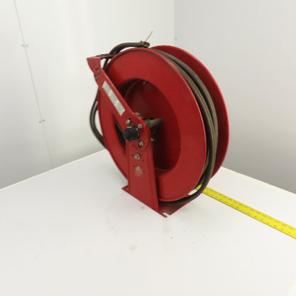 Reelcraft TW84100 OLPT 1/4" x 65' Spring Retractable Twin Line Welding Hose Reel