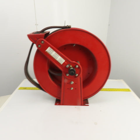 Reelcraft TW84100 OLPT 1/4" x 65' Spring Retractable Twin Line Welding Hose Reel