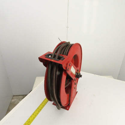Reelcraft TW84100 OLPT 1/4" x 65' Spring Retractable Twin Line Welding Hose Reel