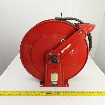 Reelcraft TW84100 OLPT 1/4" x 65' Spring Retractable Twin Line Welding Hose Reel