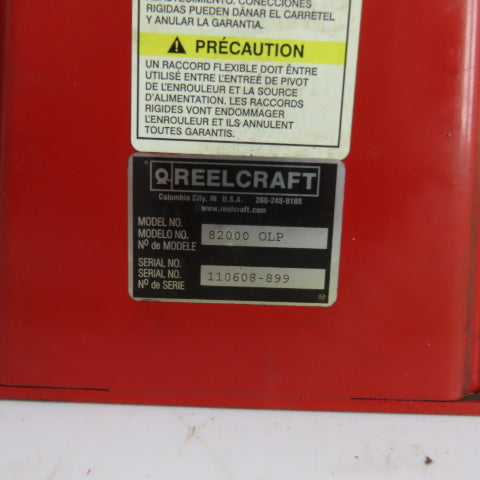 Reelcraft 8200 OLP 1/2"x 35' Dual Pedestal Spring Retracting Air Water Hose Reel