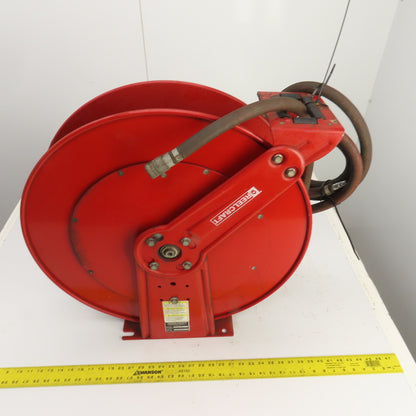 Reelcraft 8200 OLP 1/2"x 35' Dual Pedestal Spring Retracting Air Water Hose Reel
