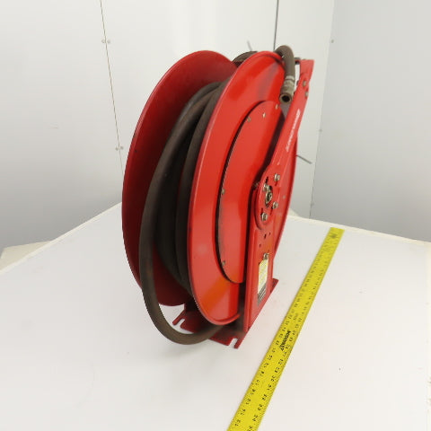 Reelcraft 8200 OLP 1/2"x 35' Dual Pedestal Spring Retracting Air Water Hose Reel