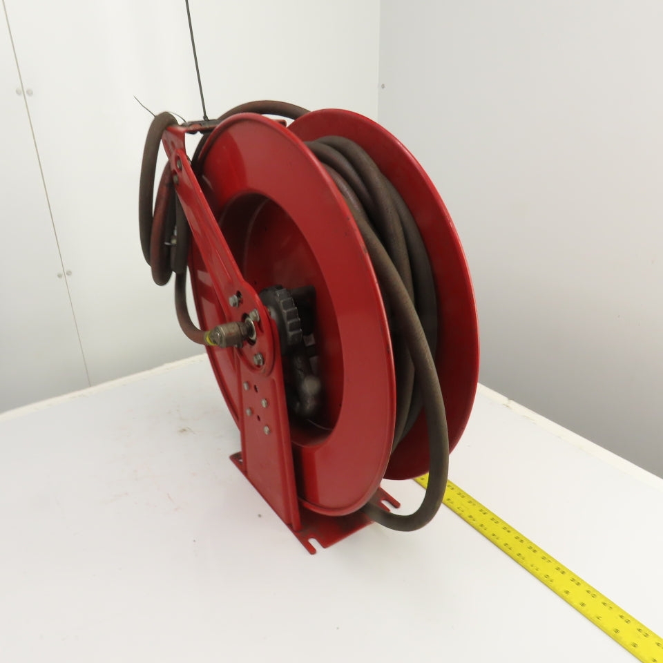 Reelcraft 8200 OLP 1/2"x 35' Dual Pedestal Spring Retracting Air Water Hose Reel