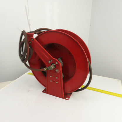 Reelcraft 8200 OLP 1/2"x 35' Dual Pedestal Spring Retracting Air Water Hose Reel