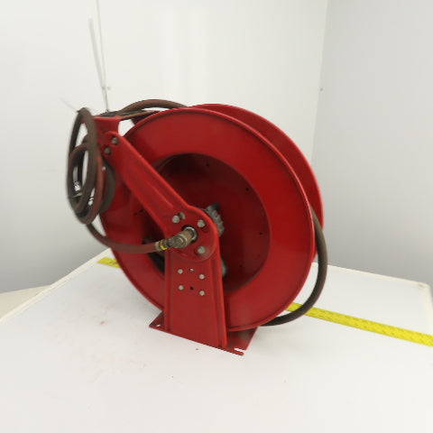 Reelcraft 8200 OLP 1/2"x 35' Dual Pedestal Spring Retracting Air Water Hose Reel