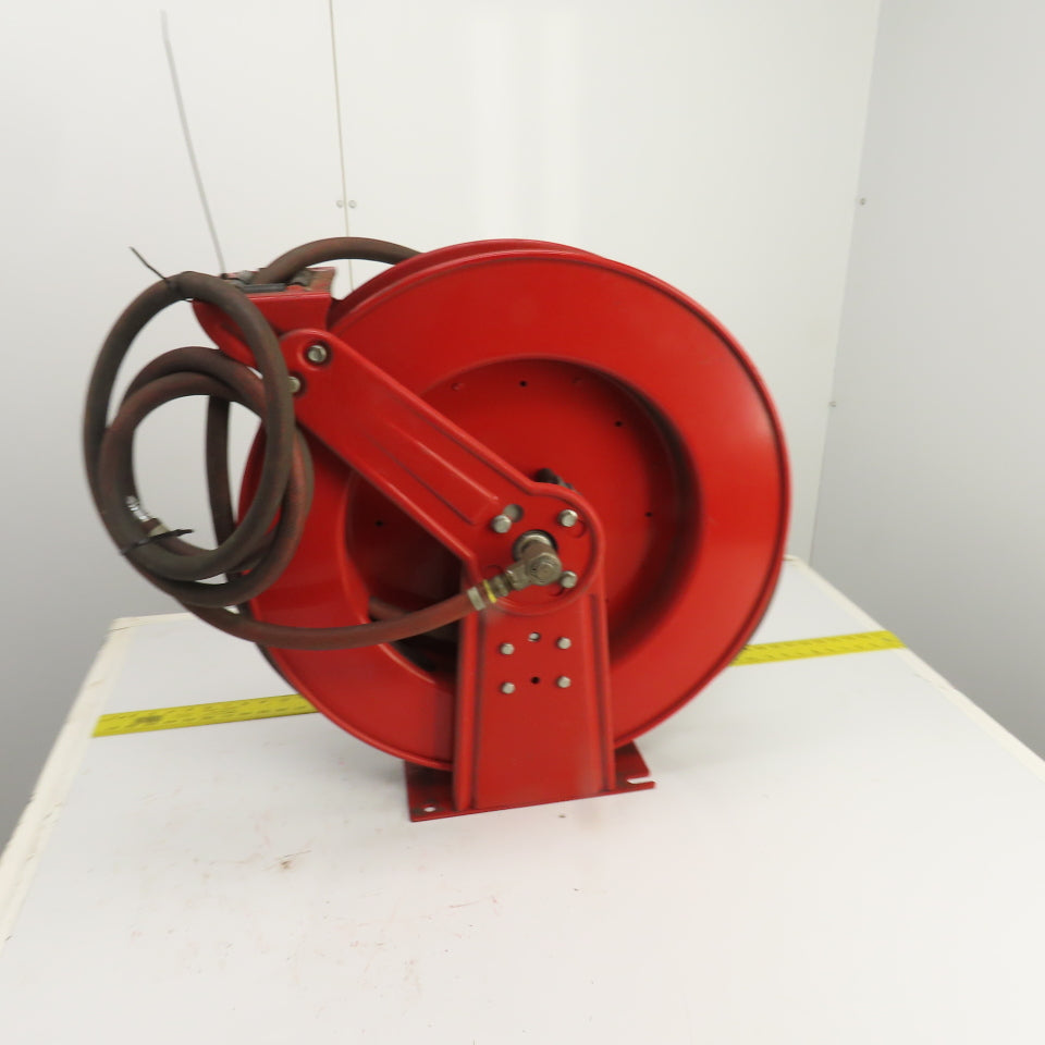 Reelcraft 8200 OLP 1/2"x 35' Dual Pedestal Spring Retracting Air Water Hose Reel