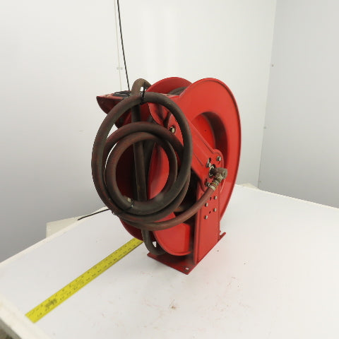 Reelcraft 8200 OLP 1/2"x 35' Dual Pedestal Spring Retracting Air Water Hose Reel
