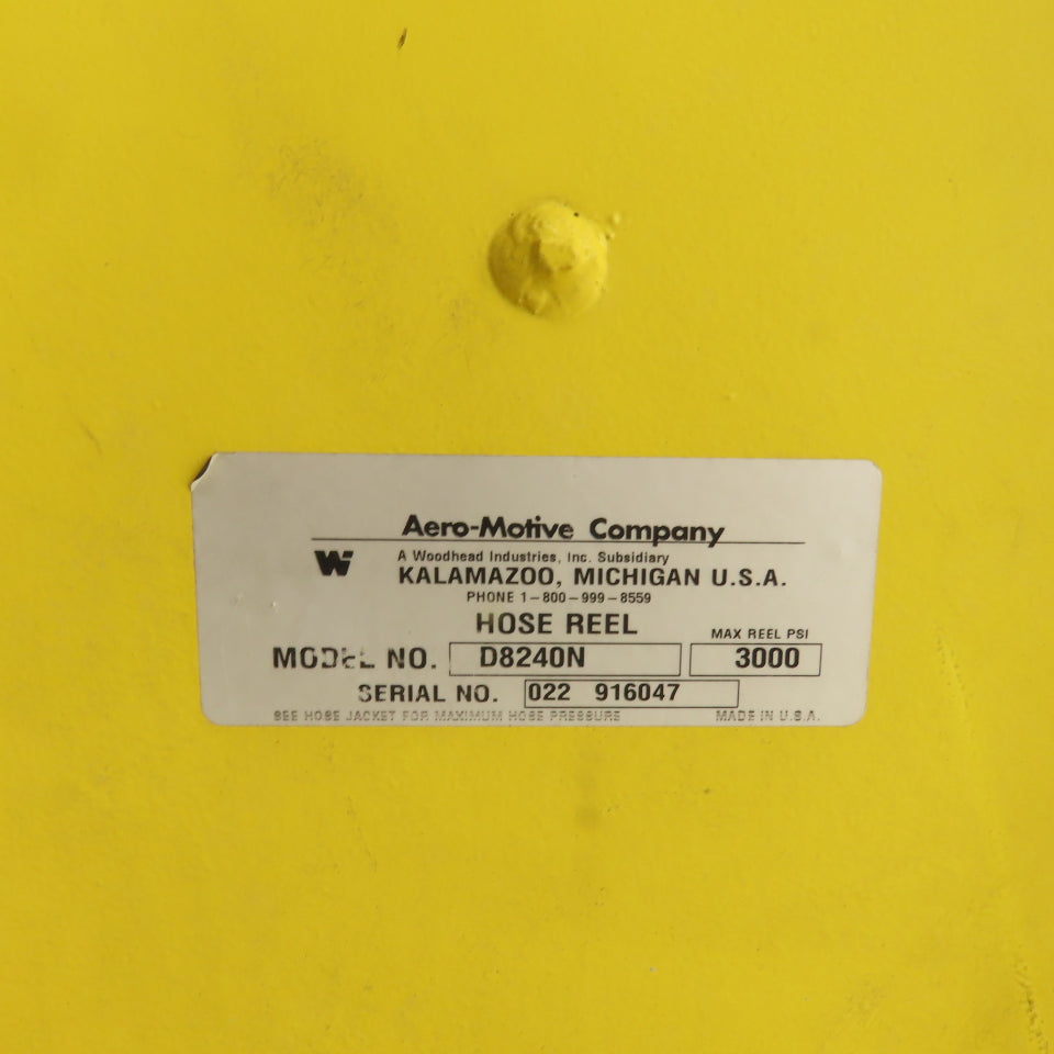 Aero-Motive D8240N 1/2"x 70' Spring Retractable Heavy Duty Air Water Hose Reel