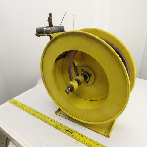 Aero-Motive 3/8" x 55' Spring Retractable Heavy Duty Twin Line Welding Hose Reel