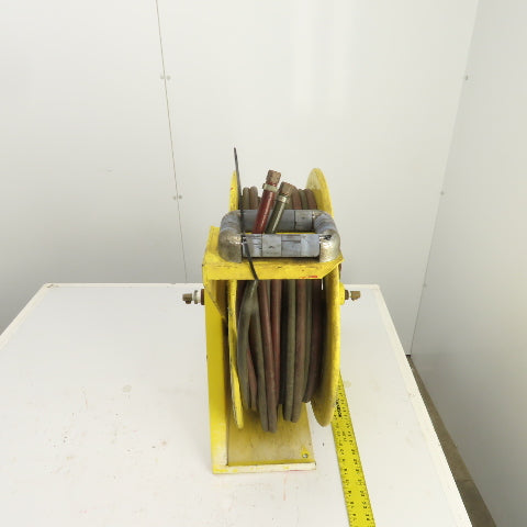 Aero-Motive 3/8" x 55' Spring Retractable Heavy Duty Twin Line Welding Hose Reel