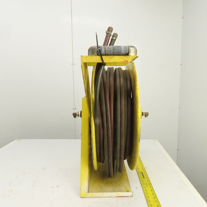 Aero-Motive 3/8" x 55' Spring Retractable Heavy Duty Twin Line Welding Hose Reel