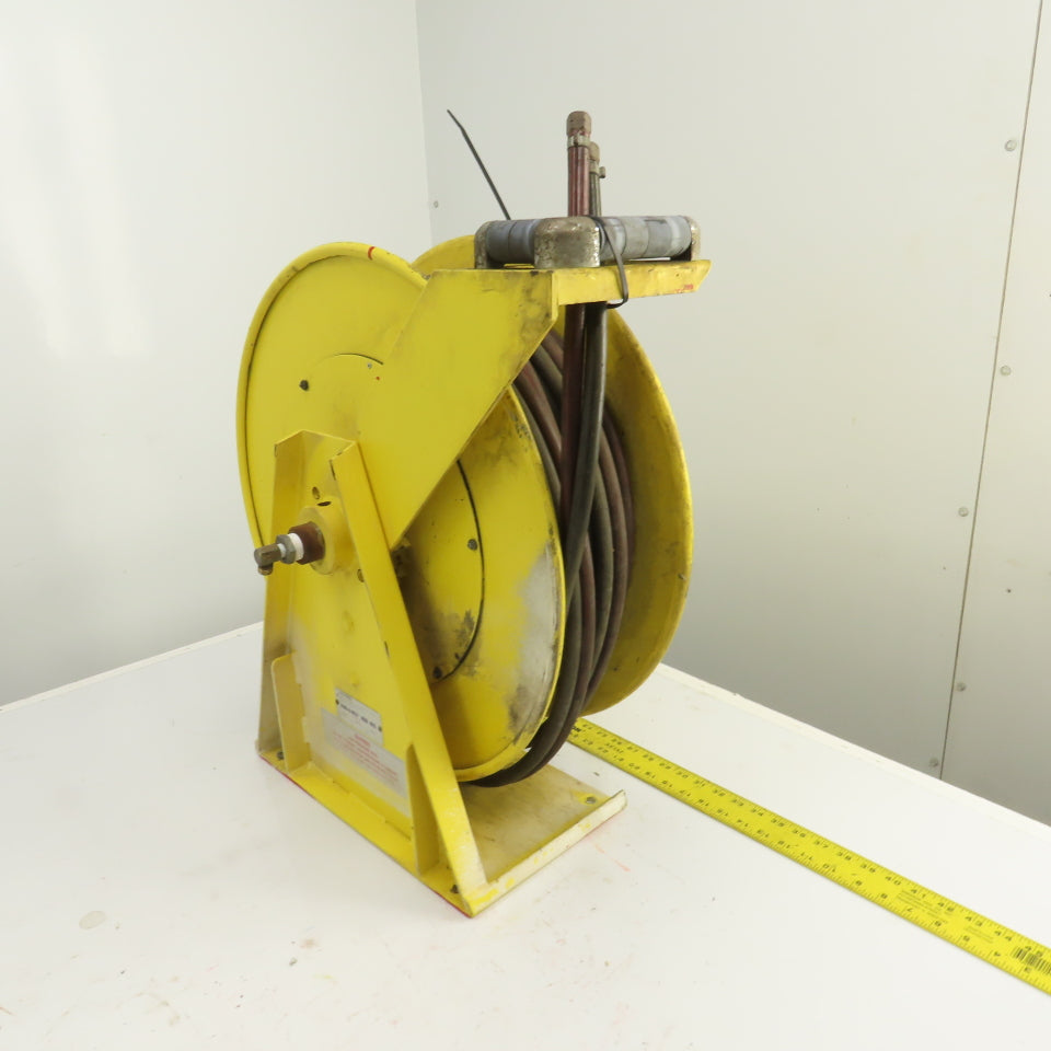Aero-Motive 3/8" x 55' Spring Retractable Heavy Duty Twin Line Welding Hose Reel