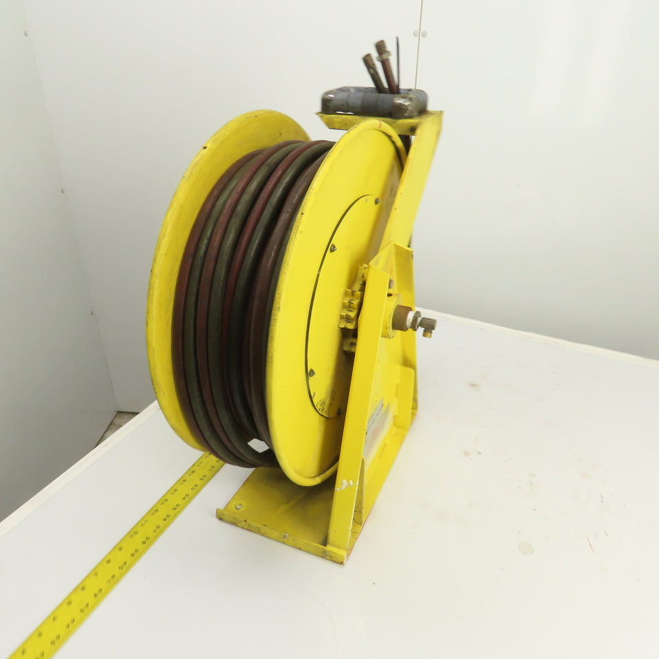 Aero-Motive 3/8" x 55' Spring Retractable Heavy Duty Twin Line Welding Hose Reel