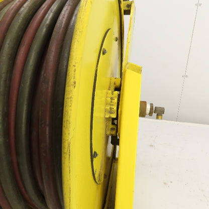 Aero-Motive 3/8" x 55' Spring Retractable Heavy Duty Twin Line Welding Hose Reel