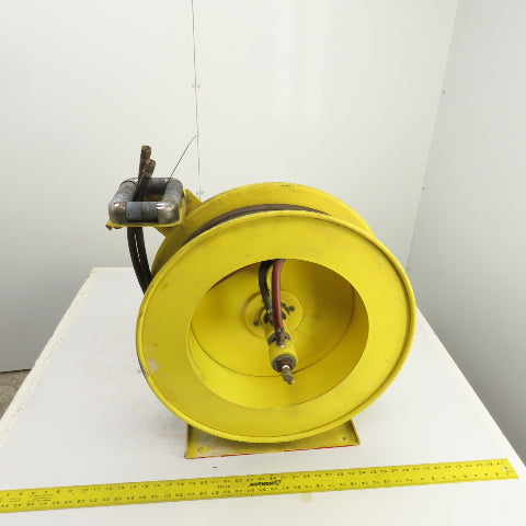 Aero-Motive 3/8" x 55' Spring Retractable Heavy Duty Twin Line Welding Hose Reel