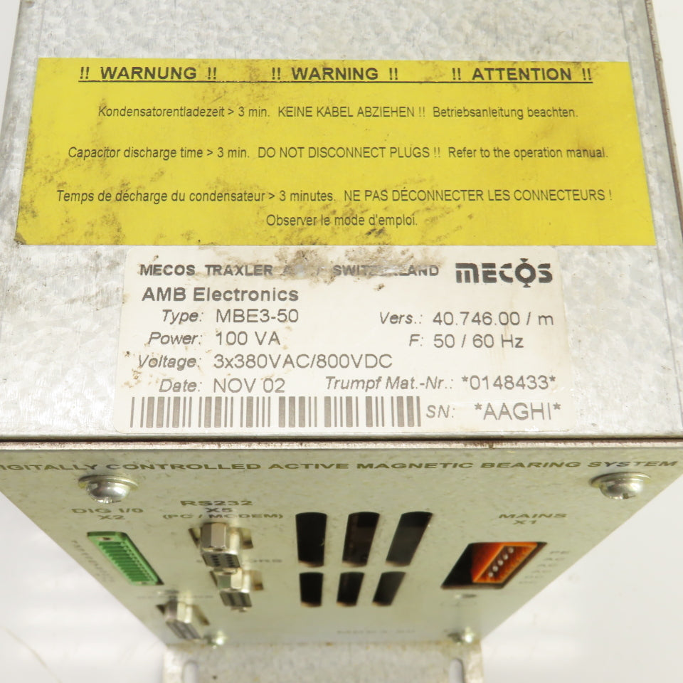 AMB Electronics MBE3-50 Trumpf 0148433 100VA Inverter Drive Vers; 40.746.00/m