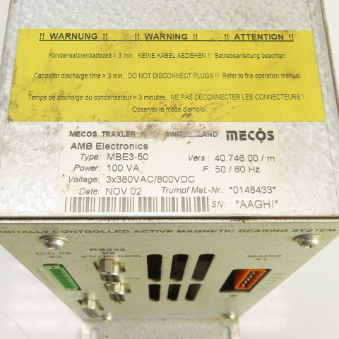 AMB Electronics MBE3-50 Trumpf 0148433 100VA Inverter Drive Vers; 40.746.00/m