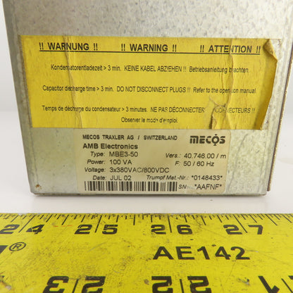 AMB Electronics MBE3-50 Trumpf 0148433 100VA Inverter Drive Vers; 40.746.00/m