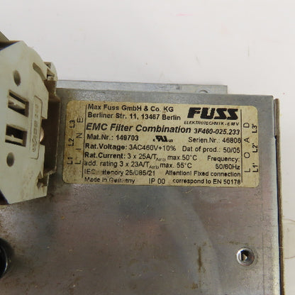 Fuss 3F460-025.233 Trumpf 149703 EMC Filter Combination 3AC460V + 10% 50/60HZ