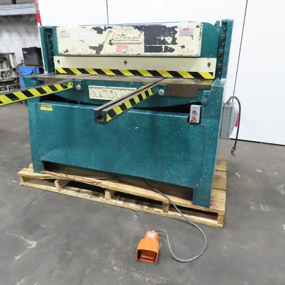 National NH-4825 48" Hydraulic Shear 7-1/2Hp 480V 3Ph 1/4" Thick Capacity