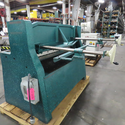 National NH-4825 48" Hydraulic Shear 7-1/2Hp 480V 3Ph 1/4" Thick Capacity