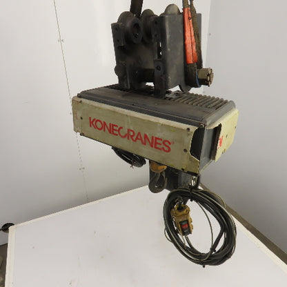 Konecrane 1 Ton 2-Speed Electric Hoist 30' Lift 32/8FPM 230/460 3PH W/ Trolley