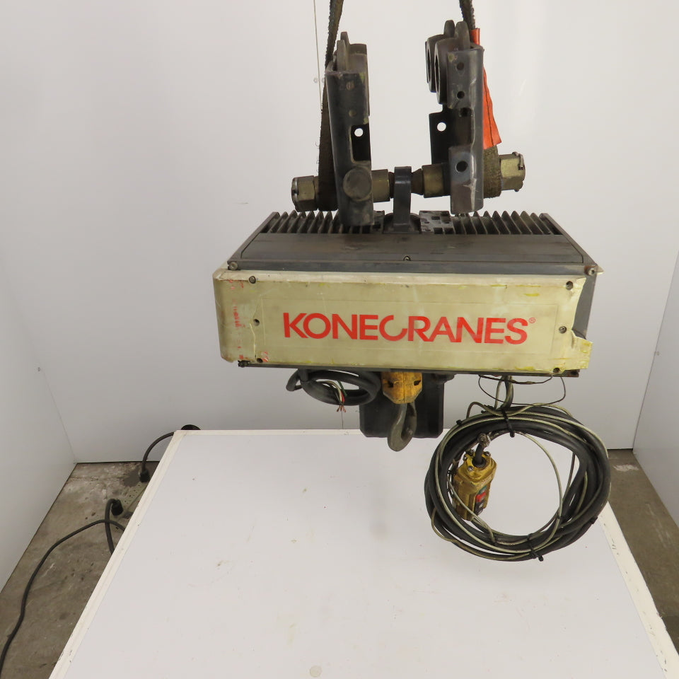 Konecrane 1 Ton 2-Speed Electric Hoist 30' Lift 32/8FPM 230/460 3PH W/ Trolley
