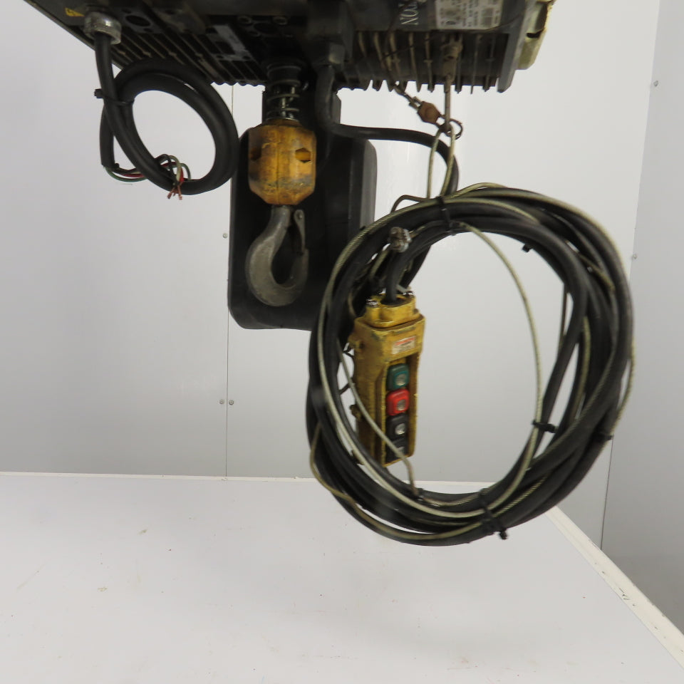 Konecrane 1 Ton 2-Speed Electric Hoist 30' Lift 32/8FPM 230/460 3PH W/ Trolley