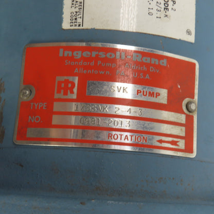 Ingersoll-Rand 1X5SVK 2-4-3 2HP Centrifugal SVK Pump 3450RPM 1-1/4" x 3/4" Ports