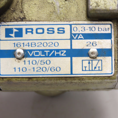 Ross 1614B2020 Pneumatic Directional Valve 110/120V 50/60Hz Coil