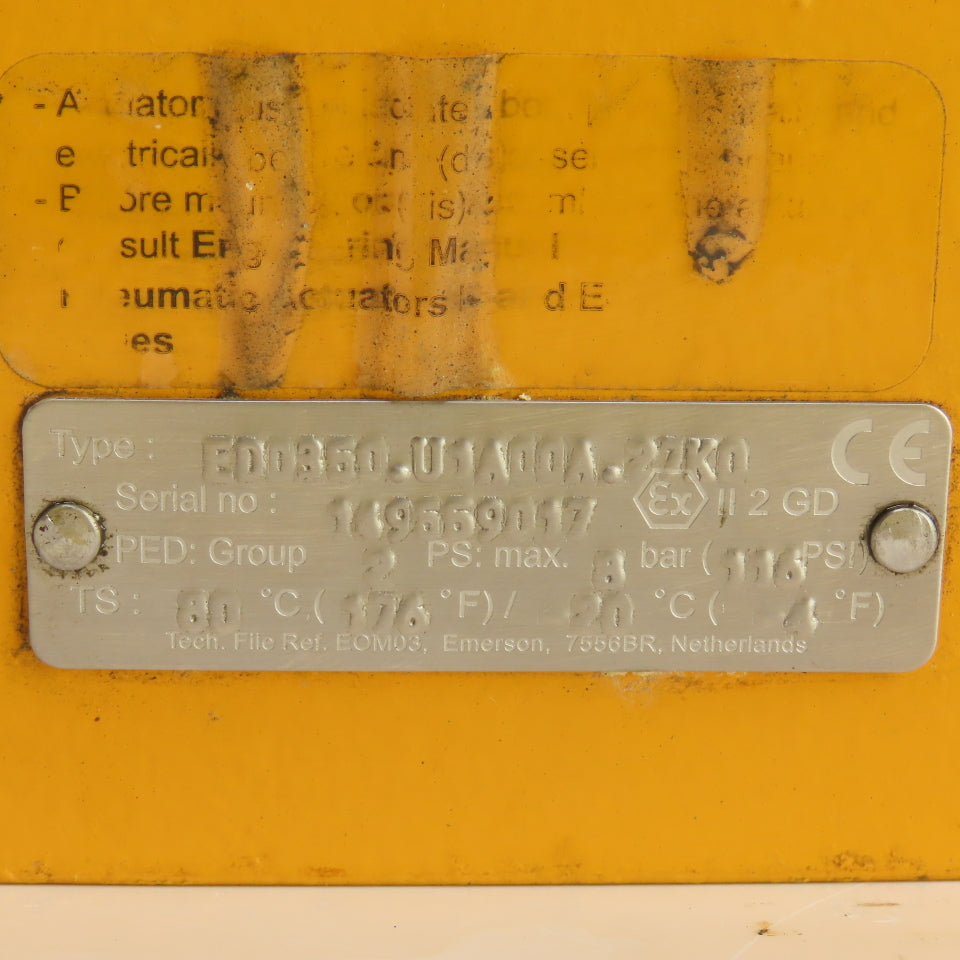 El-O-Matic ED0350.U1A00A.27K0 Pneumatic Valve Actuator 116PSI