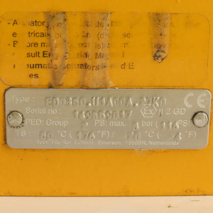 El-O-Matic ED0350.U1A00A.27K0 Pneumatic Valve Actuator 116PSI