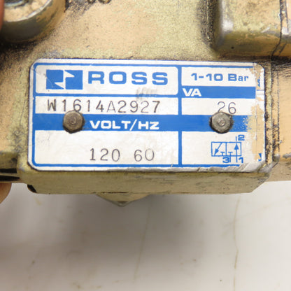Ross W1614A2927 Pneumatic Directional Valve 120V Coil