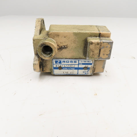 Ross W1614A2927 Pneumatic Directional Valve 120V Coil