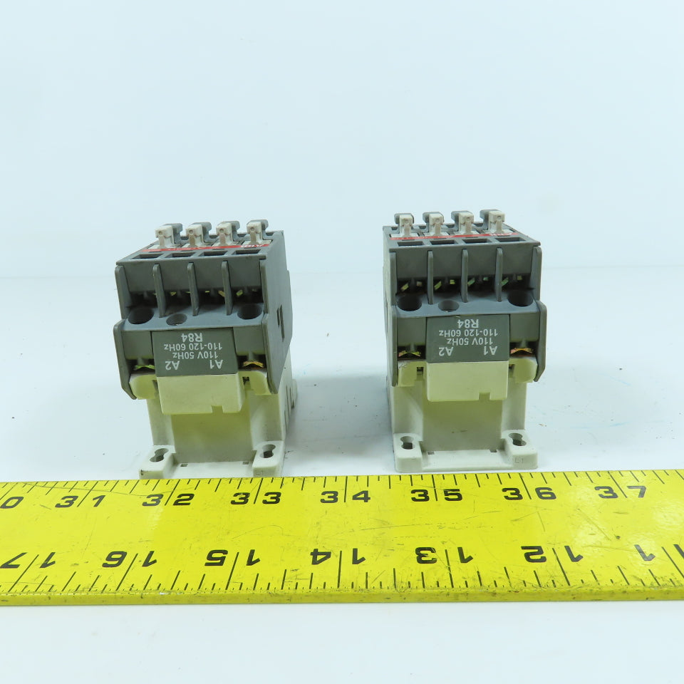 ABB A9-30-10 25A Contactor 2-7.5HP 600V AC 120V Coil Lot Of 2