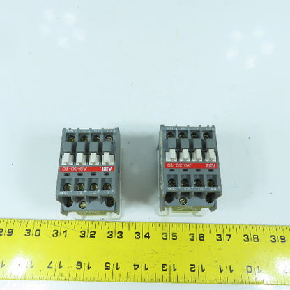 ABB A9-30-10 25A Contactor 2-7.5HP 600V AC 120V Coil Lot Of 2
