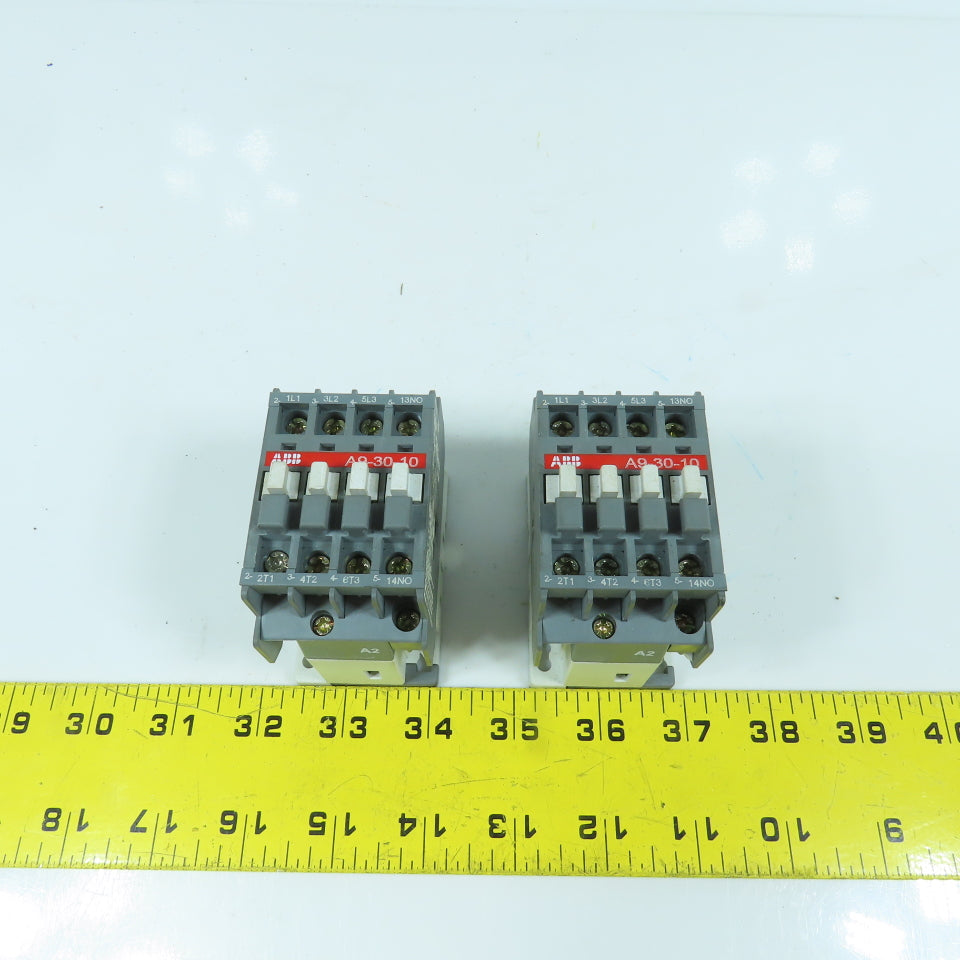 ABB A9-30-10 25A Contactor 2-7.5HP 600V AC 120V Coil Lot Of 2