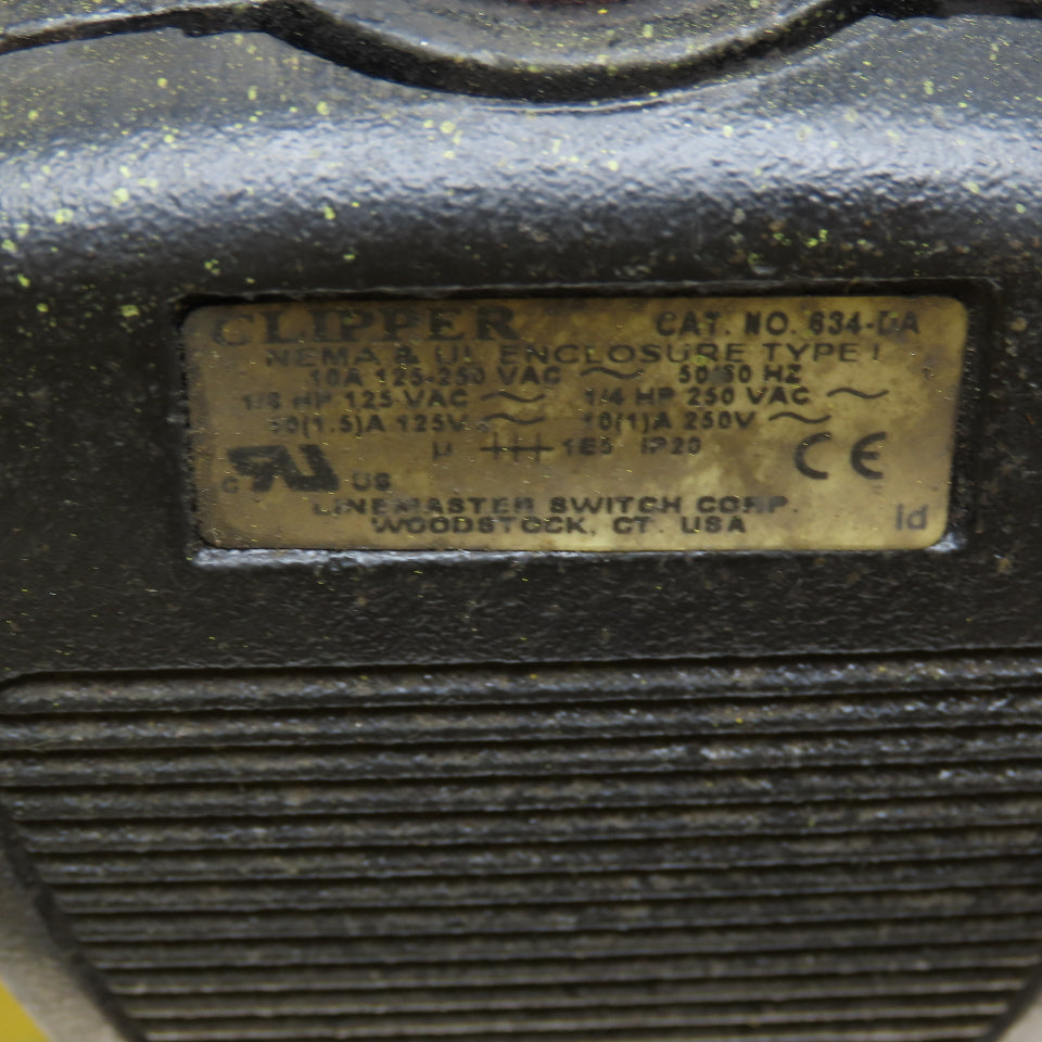Clipper 634-DA 125-250VAC Foot Pedal Operator Switch
