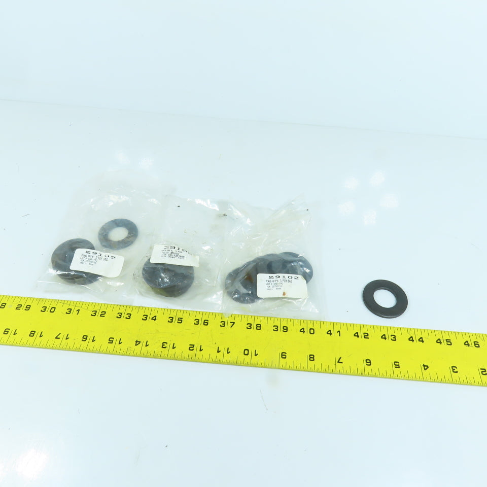 Z9102 Black Steel Washer 0.906" ID 1-3/4" OD 0.145" Thick For 7/8" Bolts Lot/17