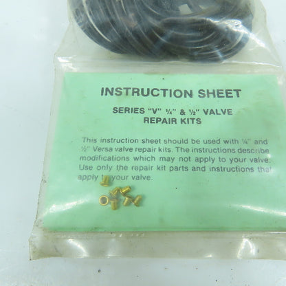 Versa Valves V-4732-12 VRK-1R Series "V" 1/4" & 1/2" Valve Repair Kit