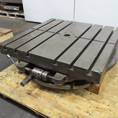 Portage 36" x 36" Steel T-Slot Machine Rotary Positioning Table 16 Position 360°