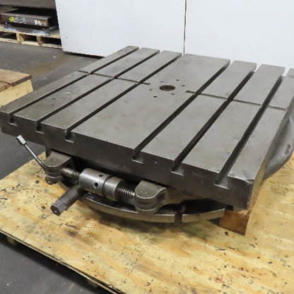 Portage 36" x 36" Steel T-Slot Machine Rotary Positioning Table 16 Position 360°