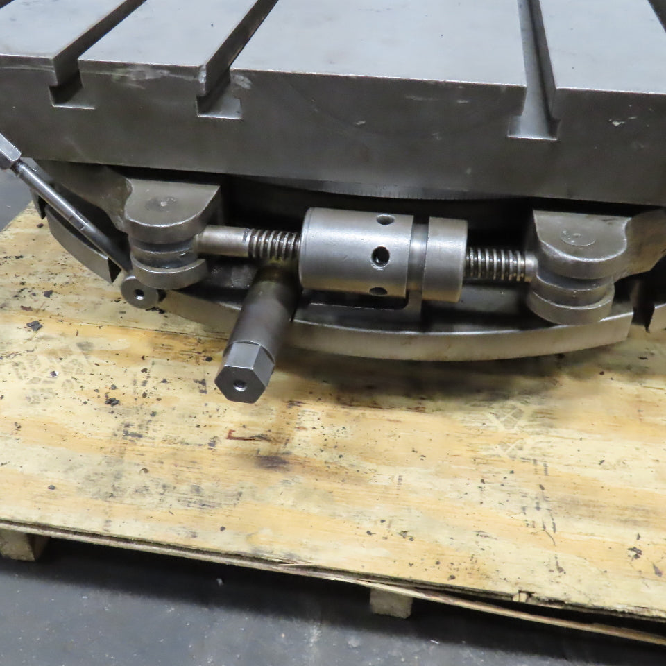 Portage 36" x 36" Steel T-Slot Machine Rotary Positioning Table 16 Position 360°