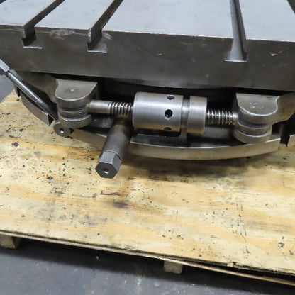 Portage 36" x 36" Steel T-Slot Machine Rotary Positioning Table 16 Position 360°