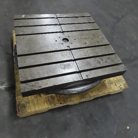 Portage 36" x 36" Steel T-Slot Machine Rotary Positioning Table 16 Position 360°