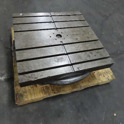 Portage 36" x 36" Steel T-Slot Machine Rotary Positioning Table 16 Position 360°