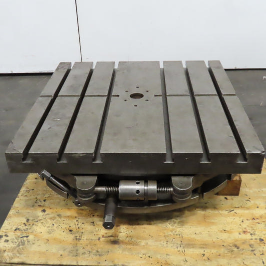 Portage 36" x 36" Steel T-Slot Machine Rotary Positioning Table 16 Position 360°